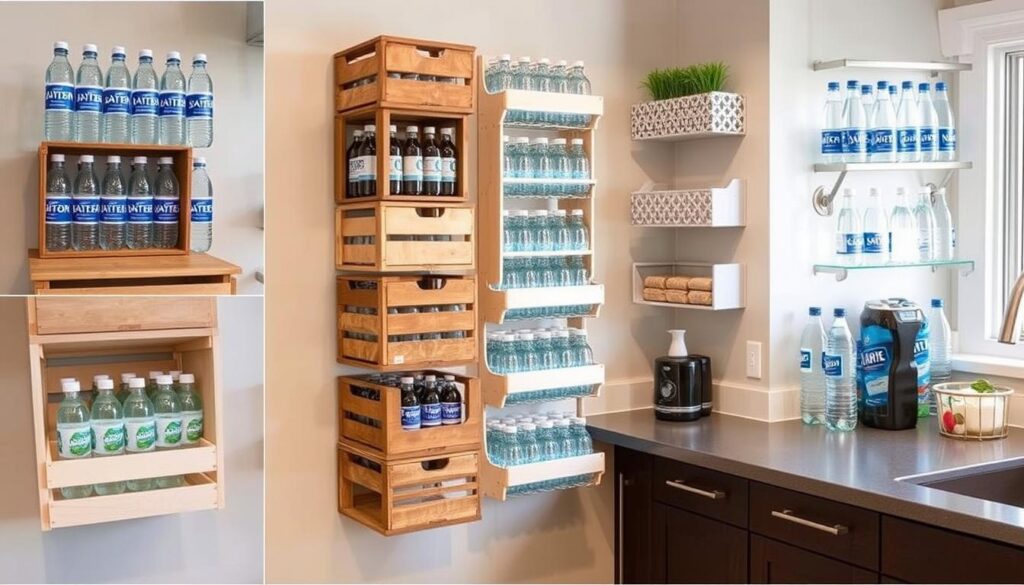 DIY bottled water storage solutions