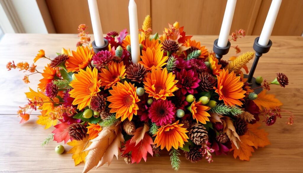 autumn-inspired table arrangements