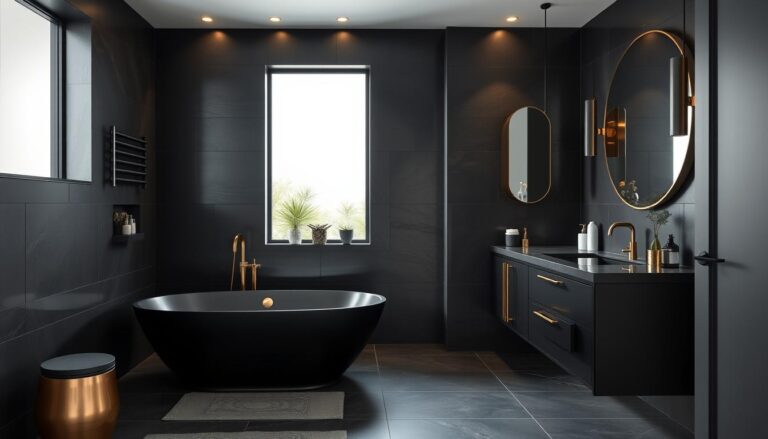 black bathroom