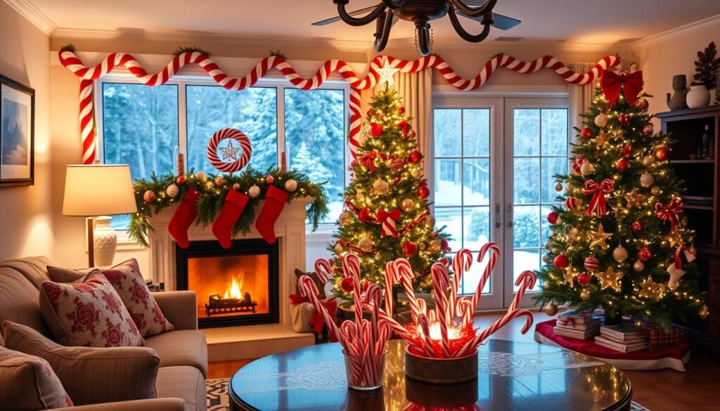 decorating tips for candy cane theme