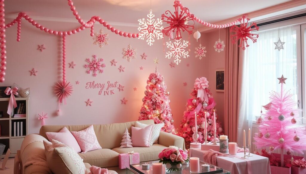 diy pink christmas decorations