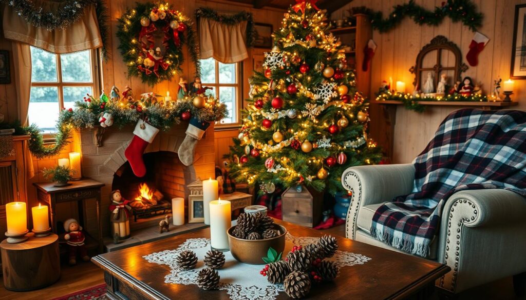 how to create a vintage Christmas decor theme