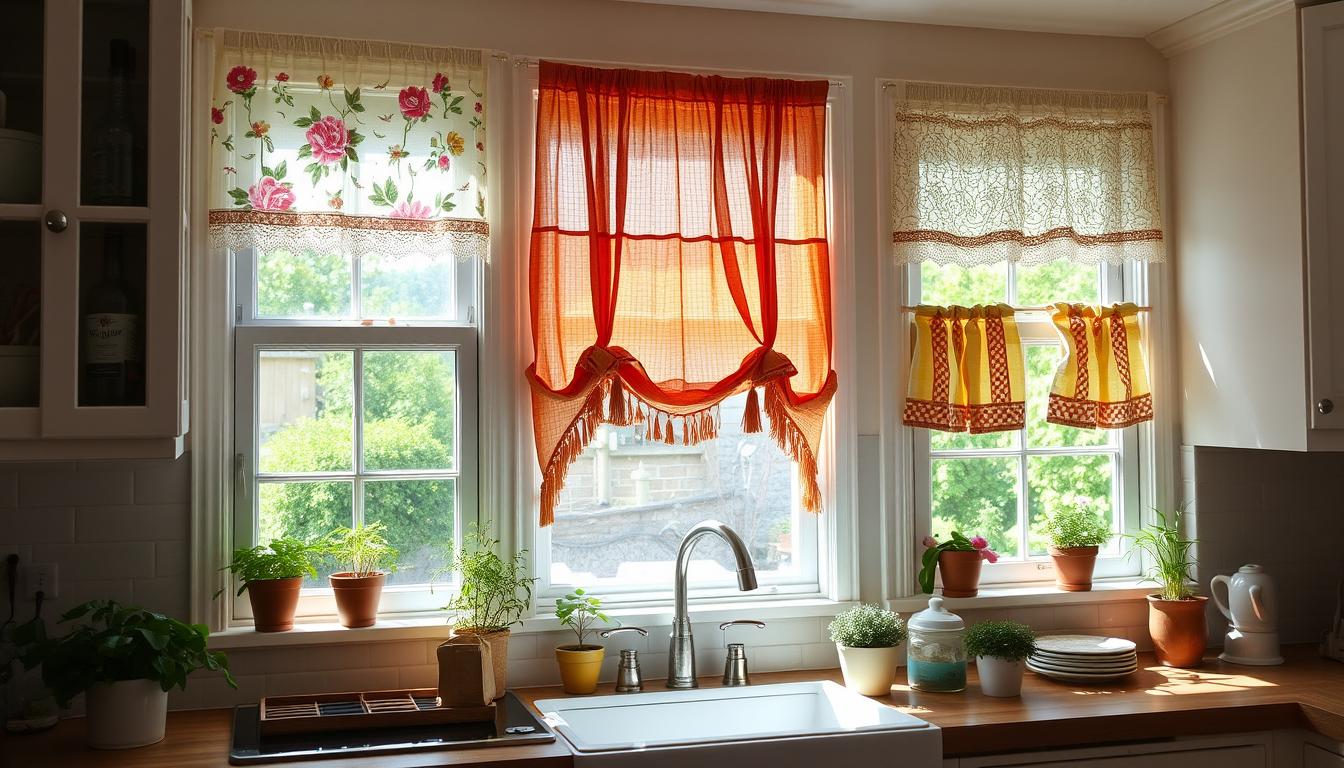 ideas for kitchen window curtains