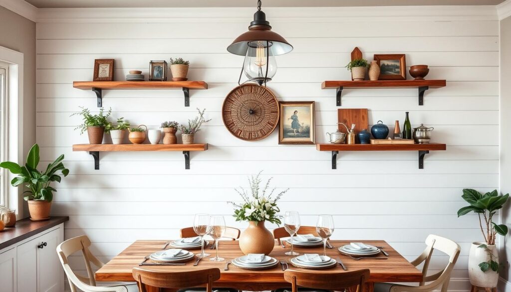 shiplap accent wall decor