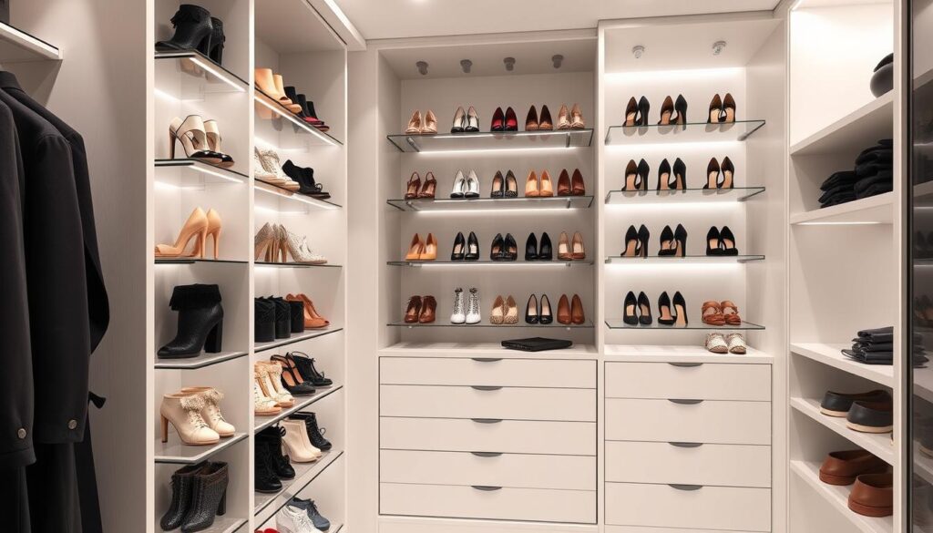 vertical shoe storage