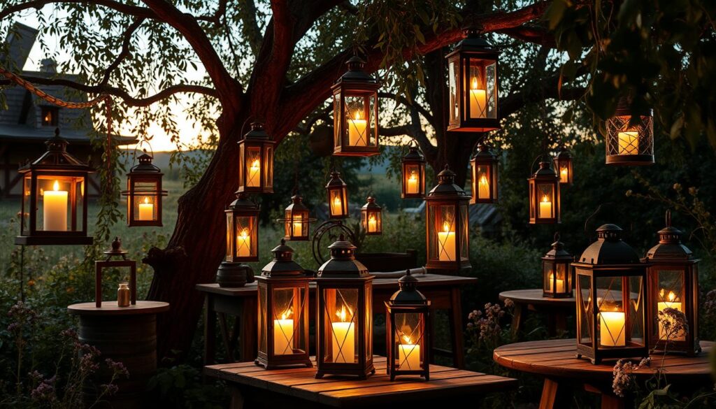 rustic lanterns